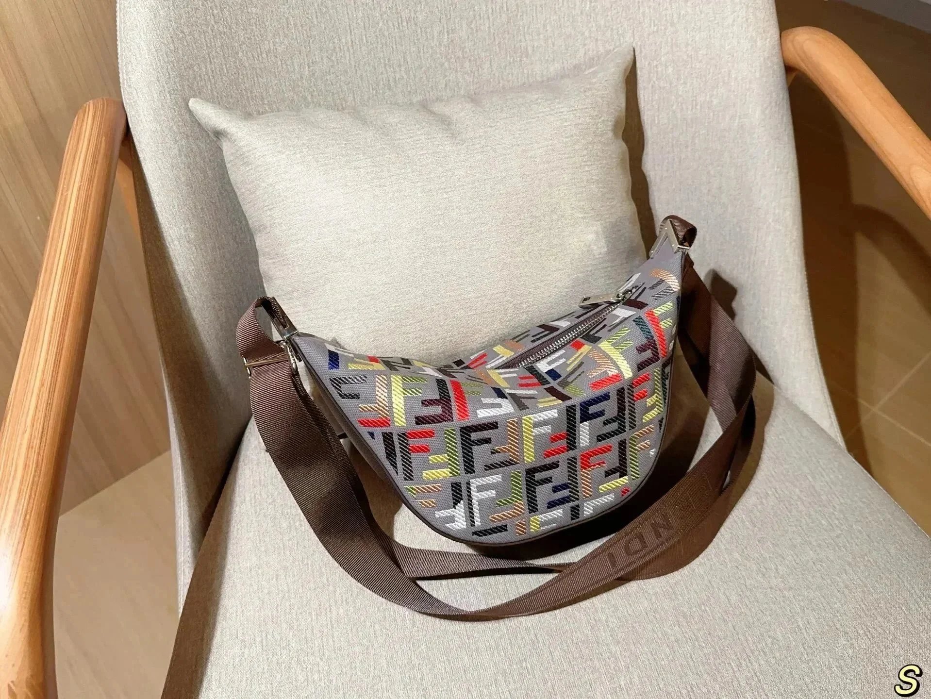 Fendi FF Multicolor Canvas Belt Bag | 7521860742