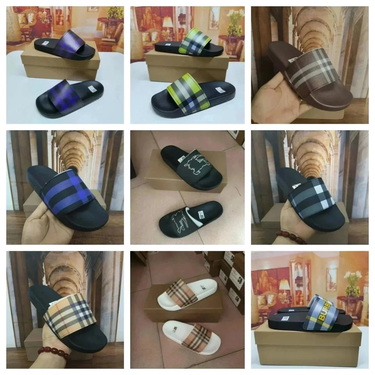 Burberry Check Slide Sandals | 7571266546